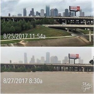 Hurricane Harvey before and after